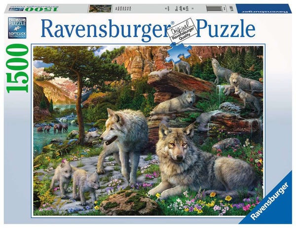 16598 - Puzzle 1500 pezzi - Lupi in primavera